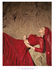 Beautiful Red Sequins Net Reception Wear Lehenga Choli With Dupatta